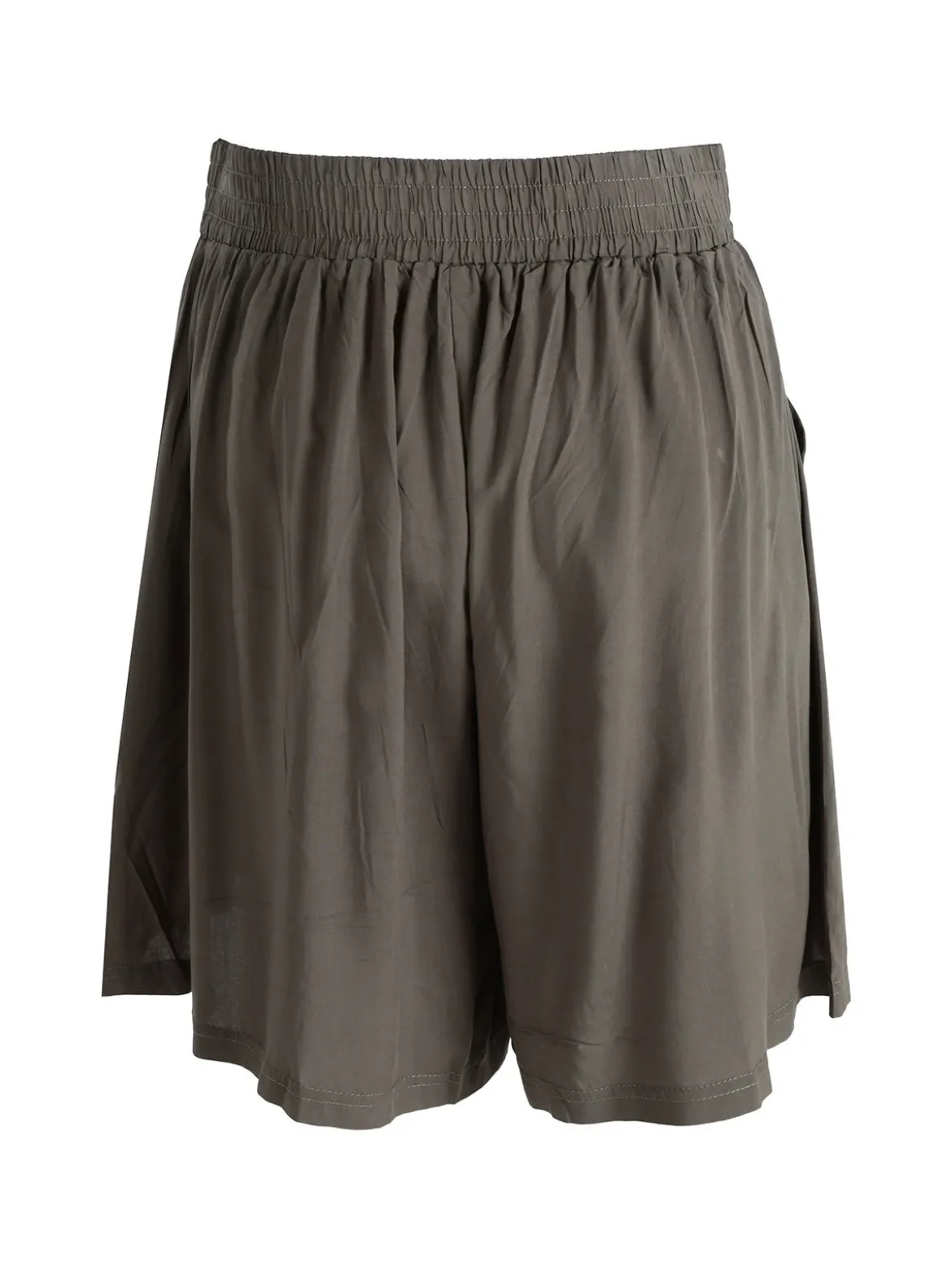 Solada Shorts donna in cotone a vita alta a gamba larga - militare