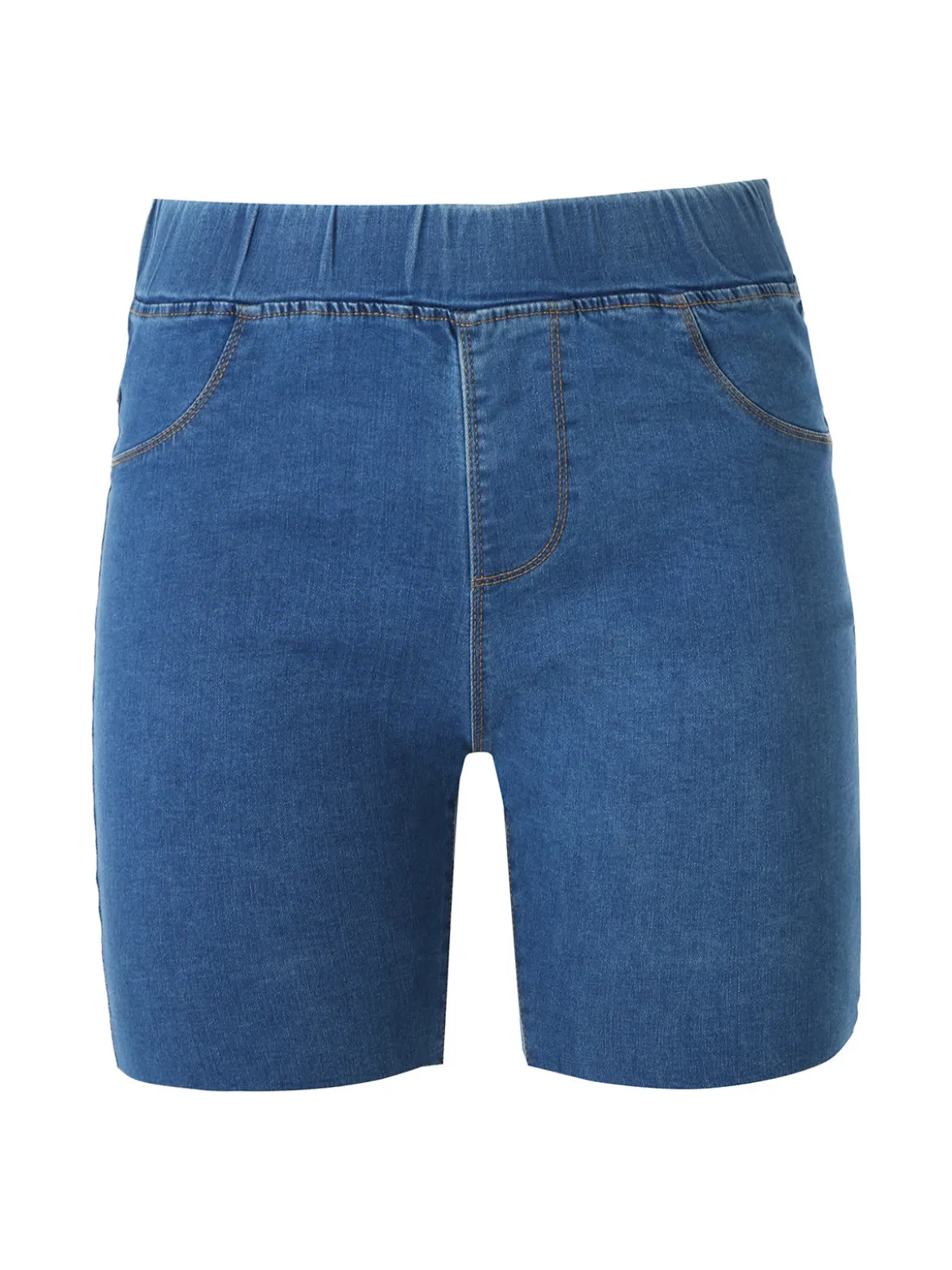Solada Shorts donna in jeans con elastico in vita - blu