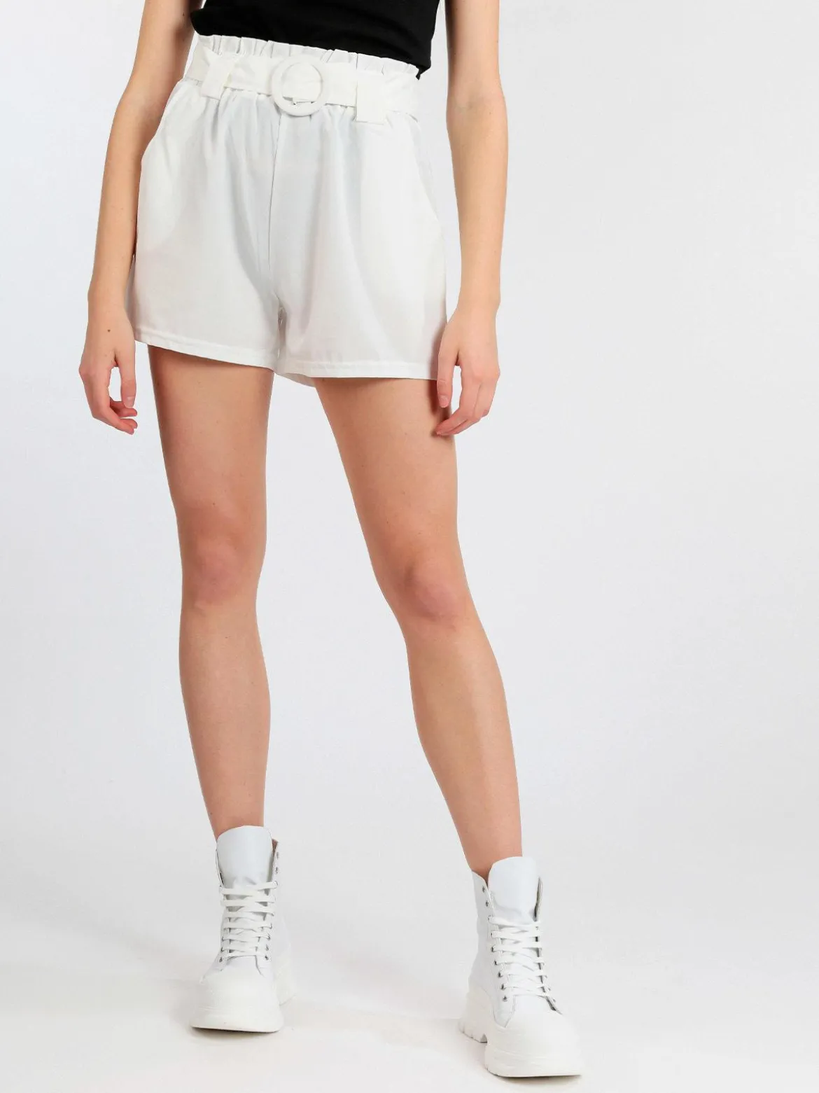 Solada Shorts donna vita alta con cintura
