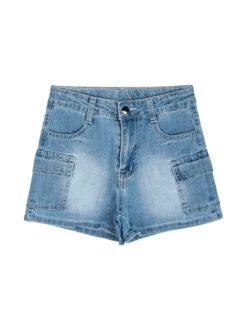 Solada Shorts in jeans da bambina con tasconi laterali