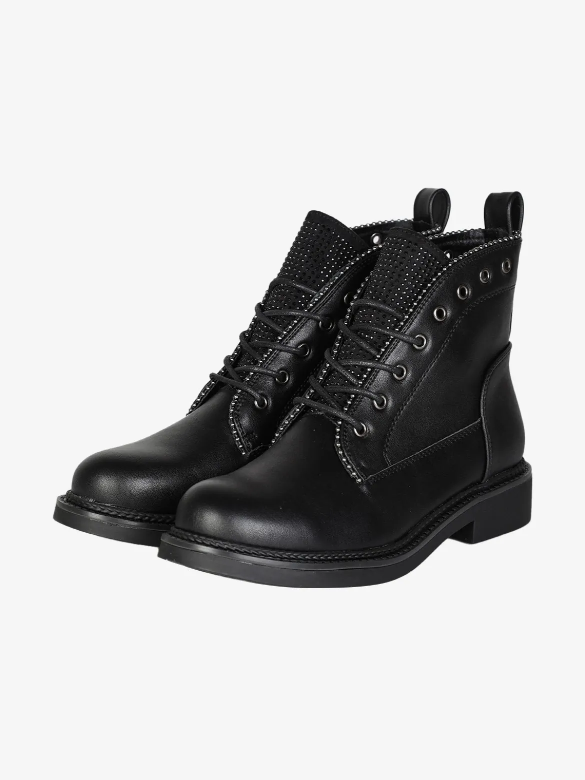 Solada Stivaletti donna con lacci e strass