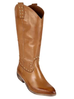 Solada Stivali in pelle donna texani con borchie