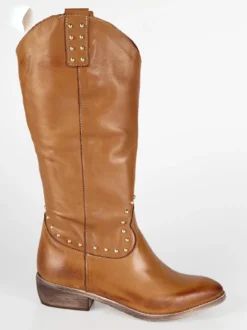 Solada Stivali in pelle donna texani con borchie