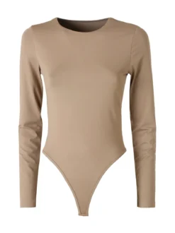 Solada Top body da donna a maniche lunghe - khaki