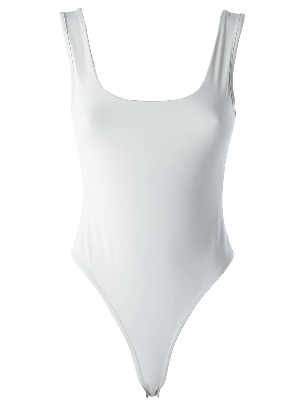 Solada Top body donna senza maniche sgambato - bianco