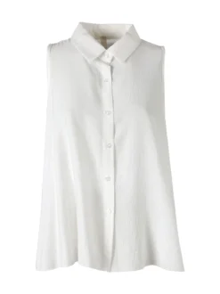 Solada Top donna a camicia senza maniche - bianco
