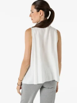 Solada Top donna a camicia senza maniche - bianco