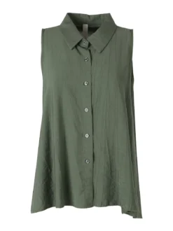 Solada Top donna a camicia senza maniche - militare
