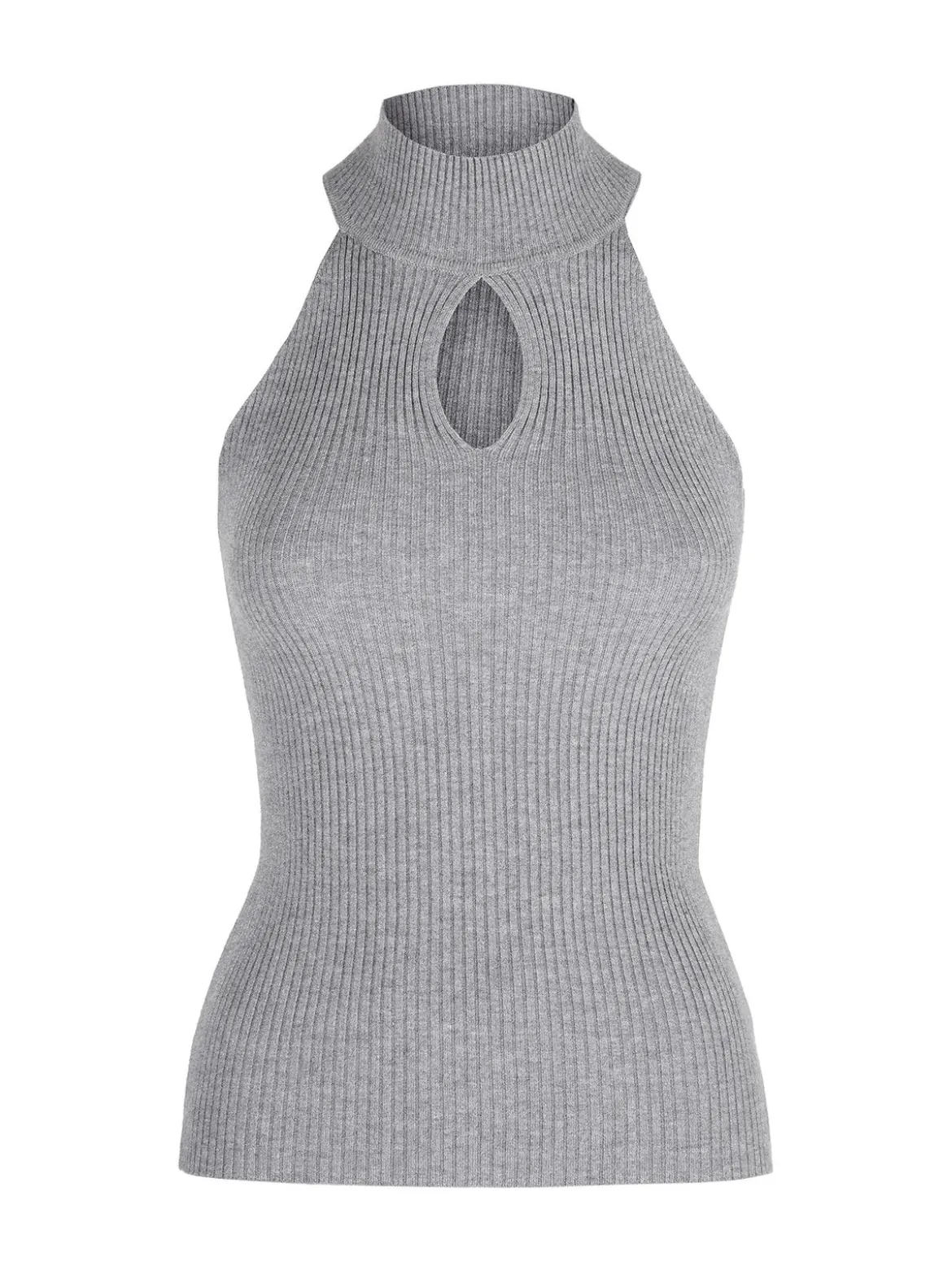 Solada Top donna a costine con collo a lupetto
