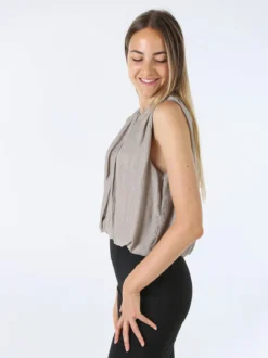 Solada Top donna a palloncino - fango