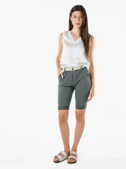Solada Top donna a spalla larga con scollo a V - perla