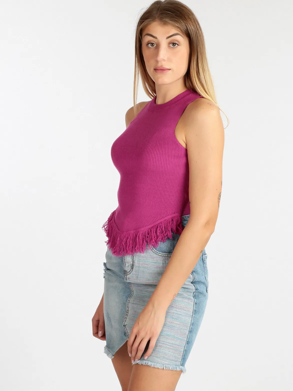 Solada Top donna con frange