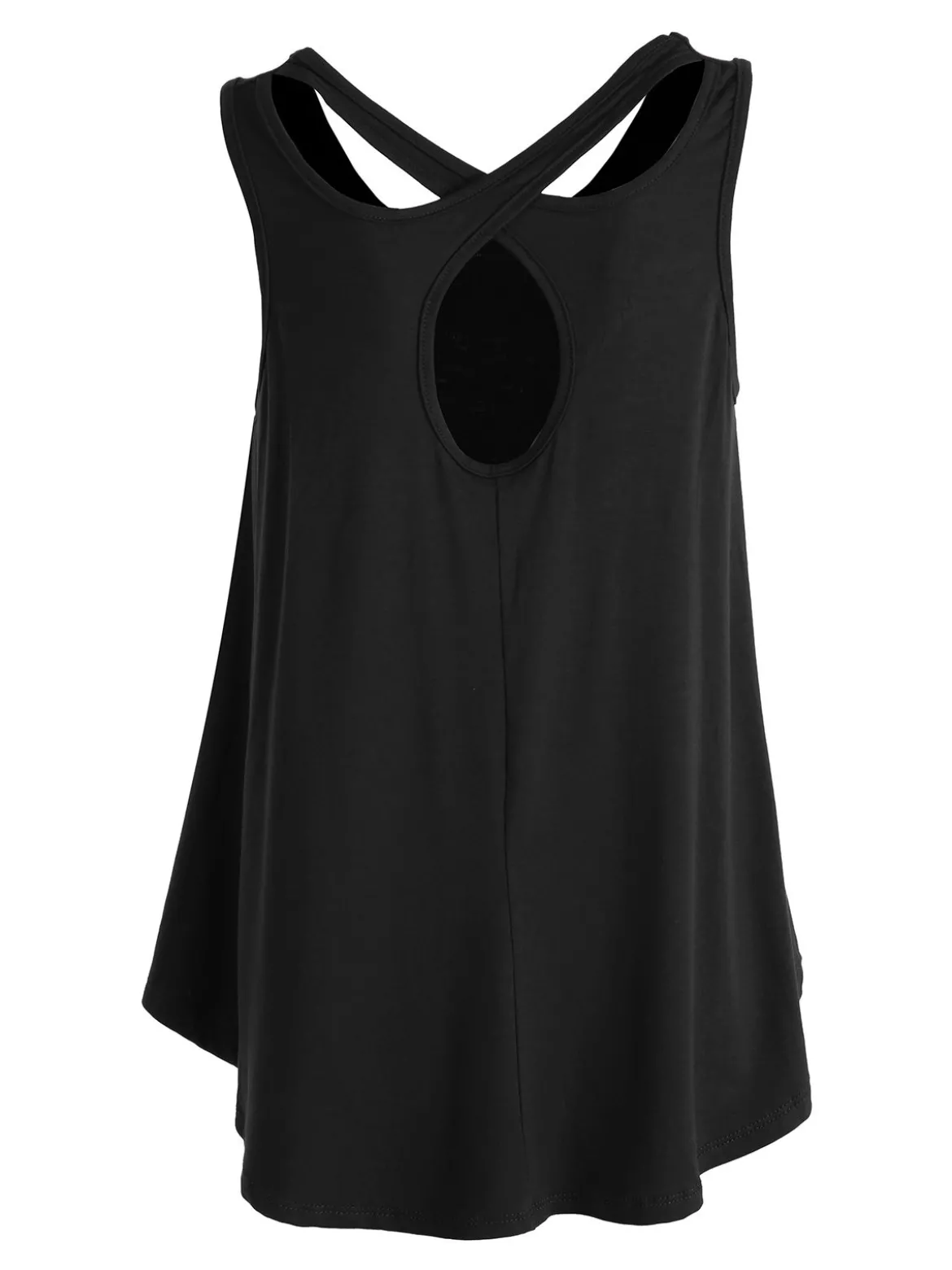 Solada Top donna con scollo incrociato sul retro - nero