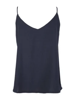 Solada Top donna con spalline sottili e scollo V - blu scuro