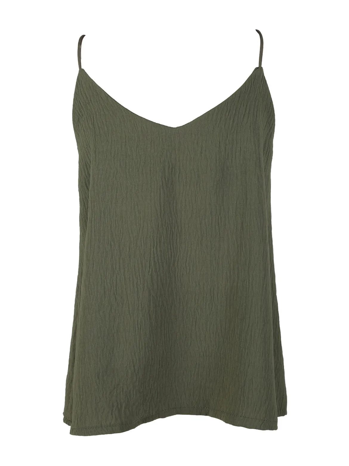Solada Top donna con spalline sottili e scollo V - militare