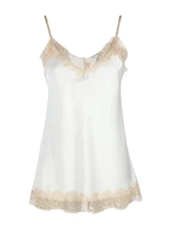 Solada Top donna effetto raso con pizzo