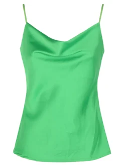 Solada Top donna effetto raso con scollo a cascata