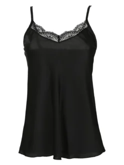 Solada Top donna effetto seta con pizzo