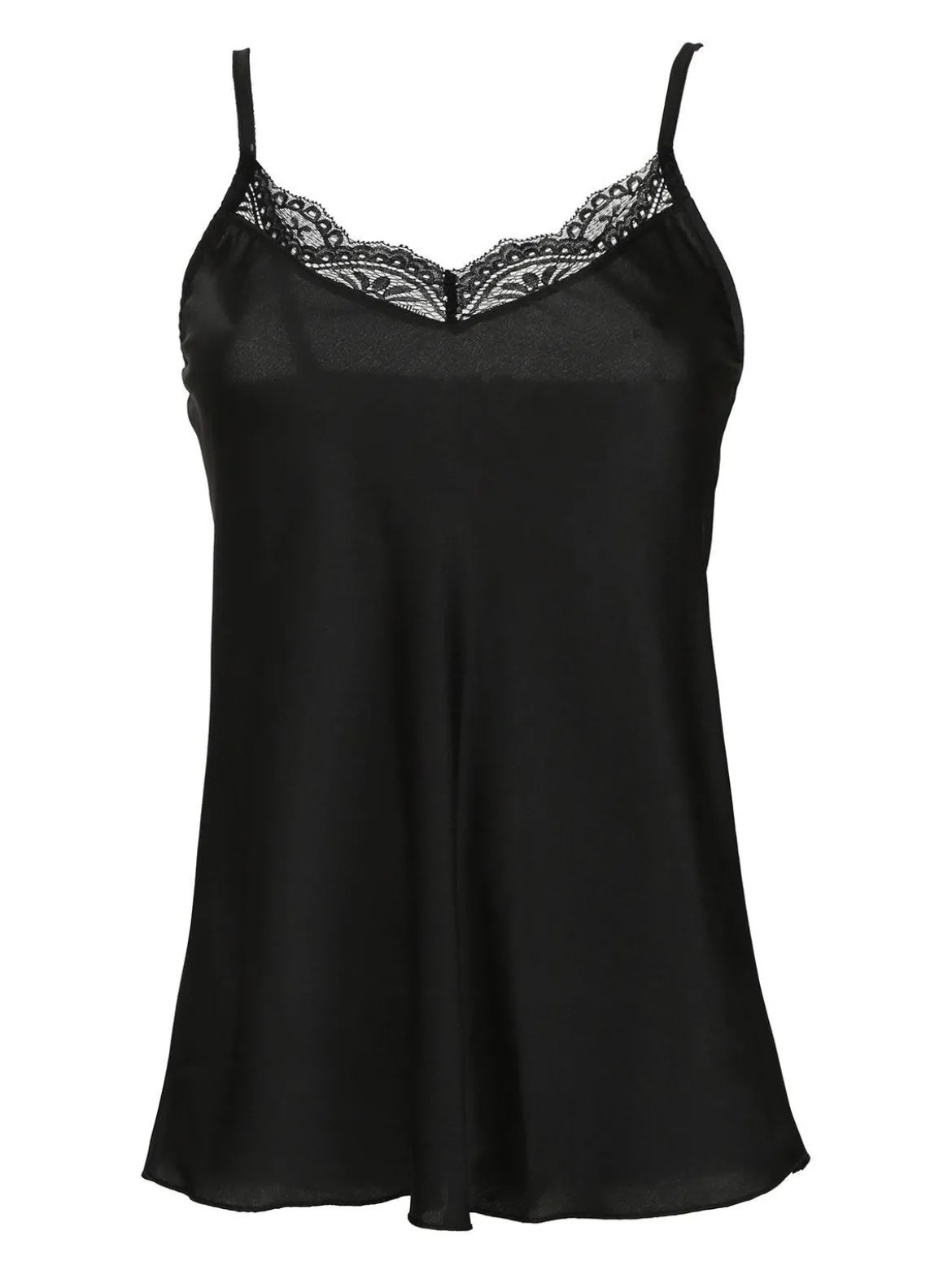 Solada Top donna effetto seta con pizzo
