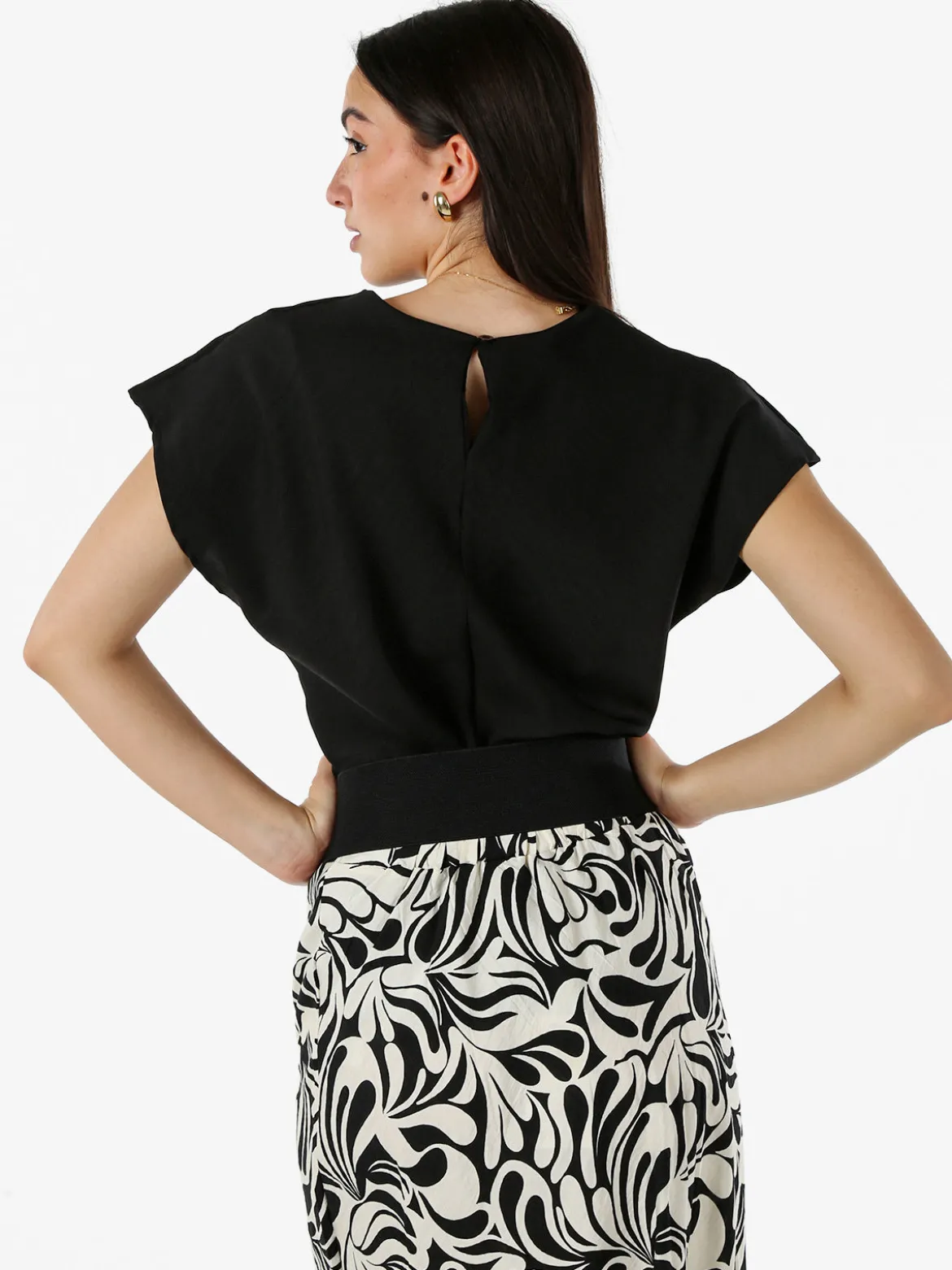 Solada Top donna girocollo senza maniche - nero