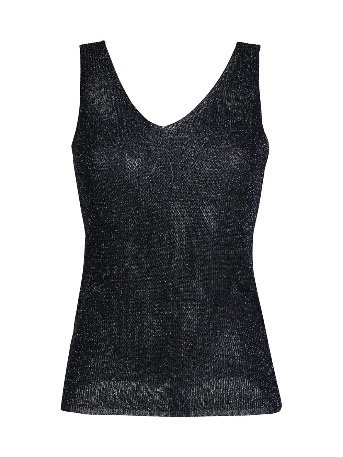 Solada Top donna in lurex a costine