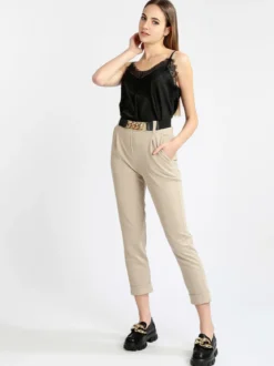 Solada Top donna in raso con pizzo