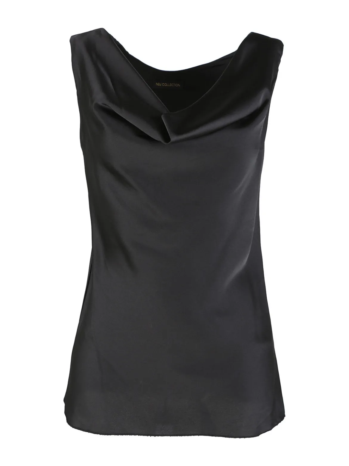 Solada Top donna in raso con scollo a cascata