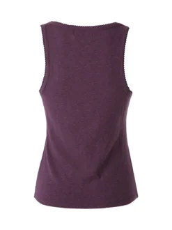 Solada Top donna in tinta unita con scollo quadrato - viola