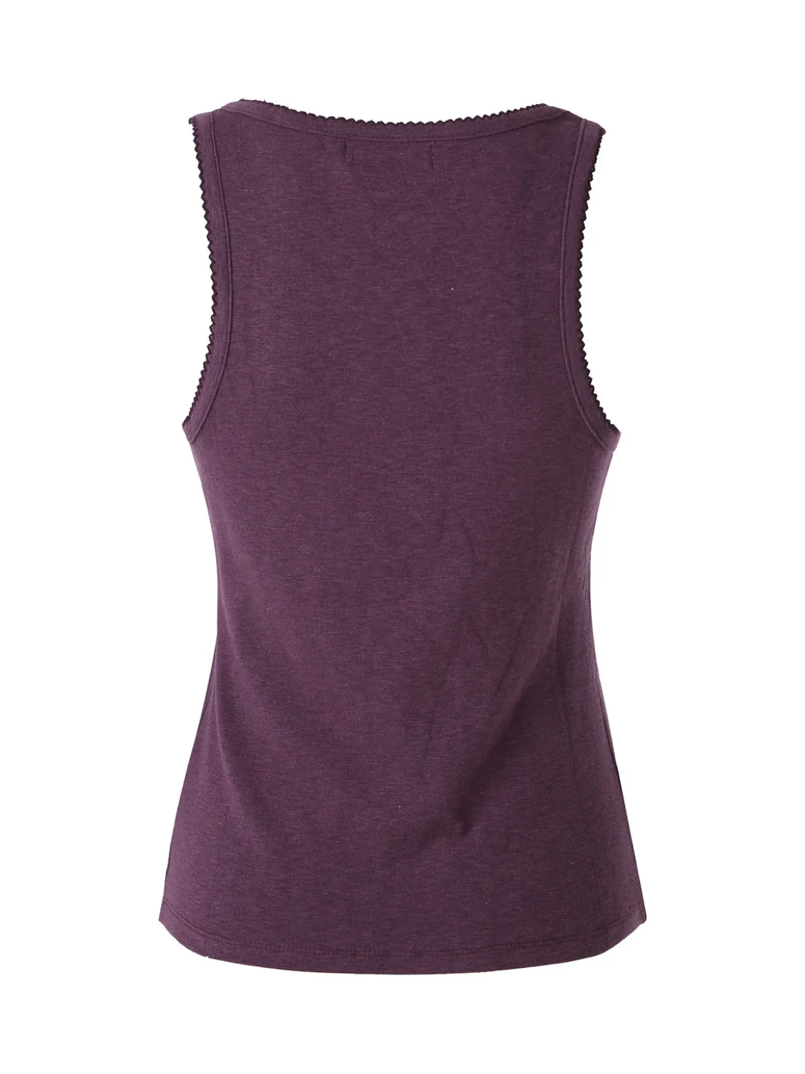 Solada Top donna in tinta unita con scollo quadrato - viola