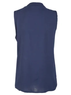 Solada Top donna in viscosa con scollo a V - blu scuro