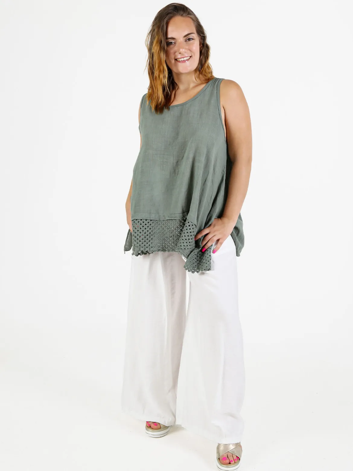 Solada Top donna oversize in cotone