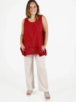 Solada Top donna oversize in cotone