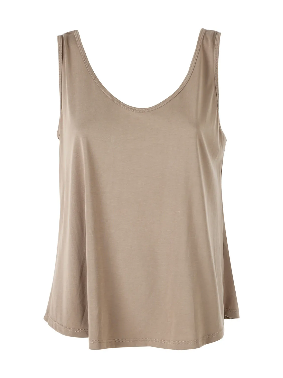 Solada Top donna oversize in viscosa - taupe