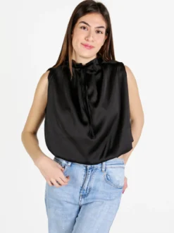 Solada Top donna smanicato a palloncino