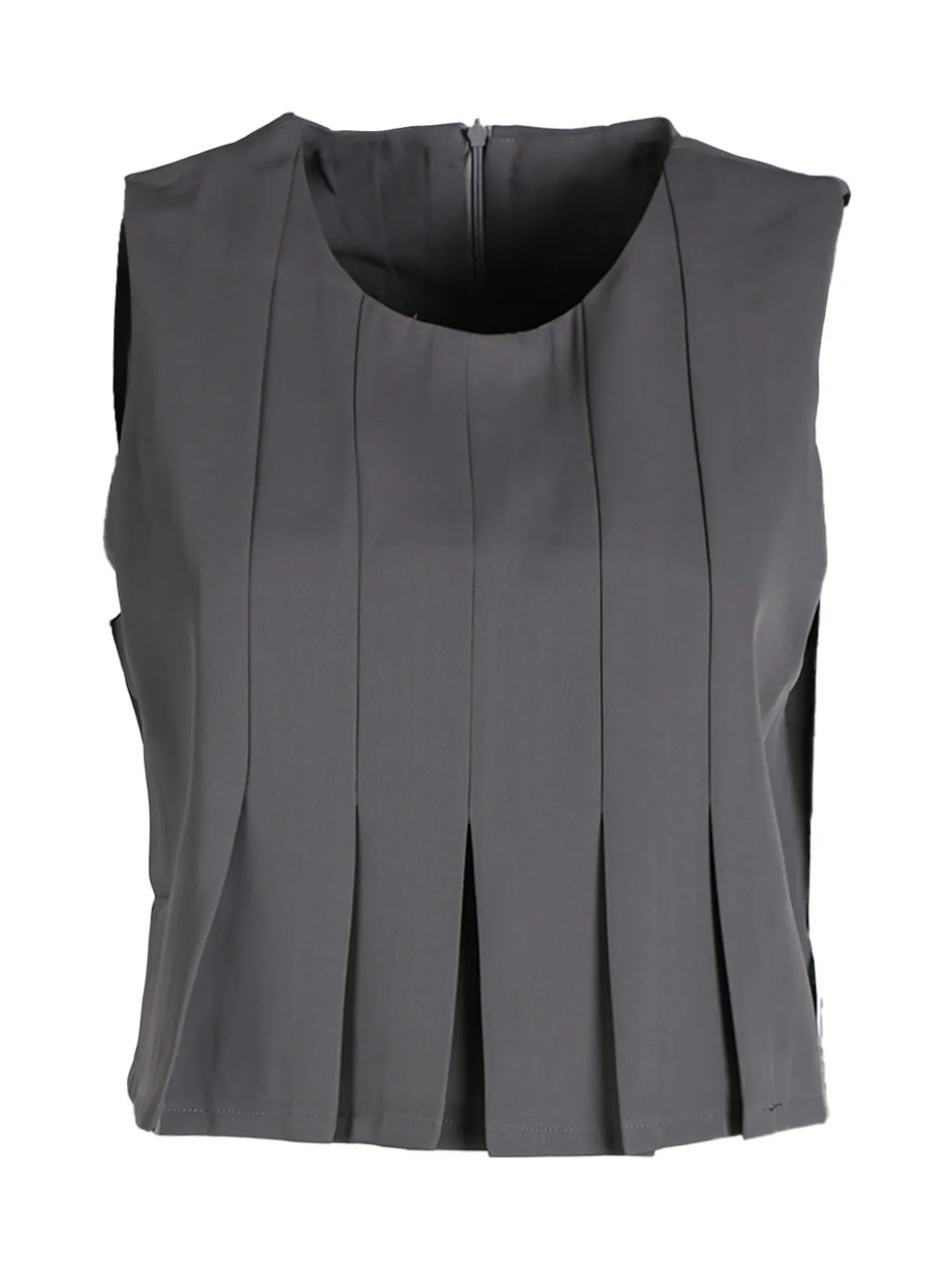 Solada Top donna smanicato con zip sulla schiena