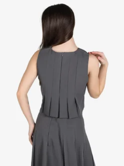 Solada Top donna smanicato con zip sulla schiena