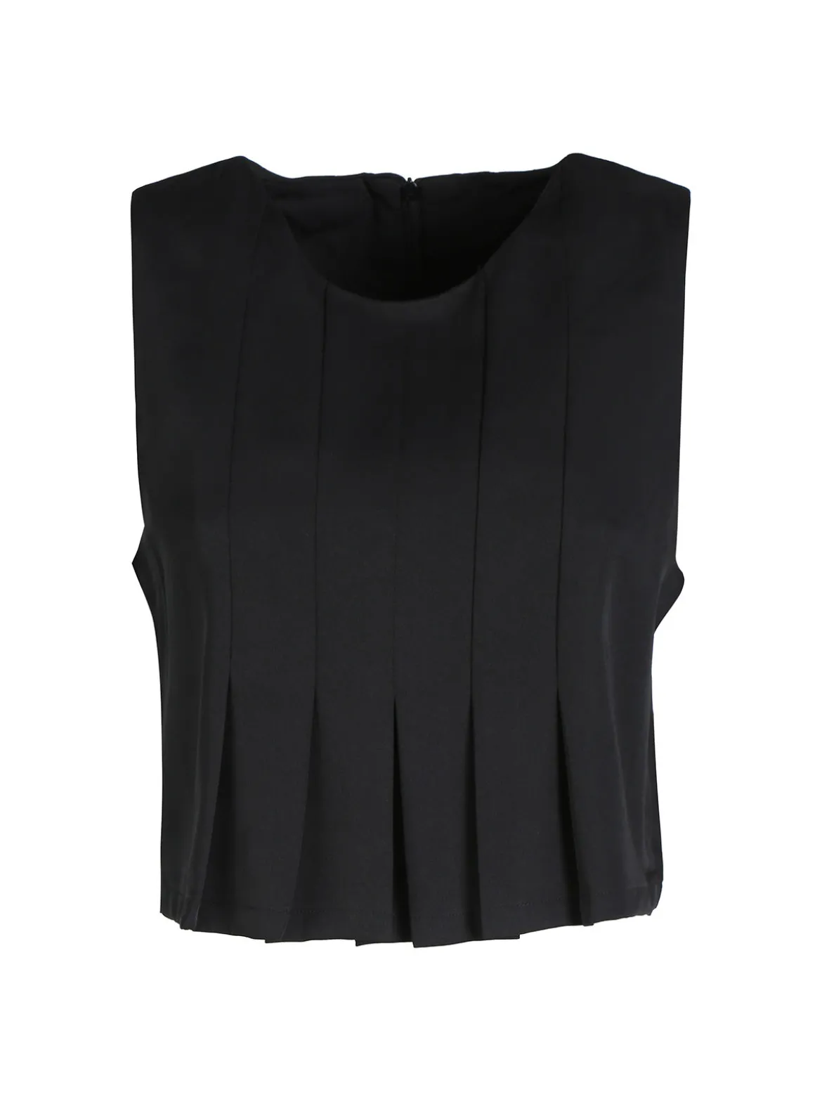 Solada Top donna smanicato con zip sulla schiena