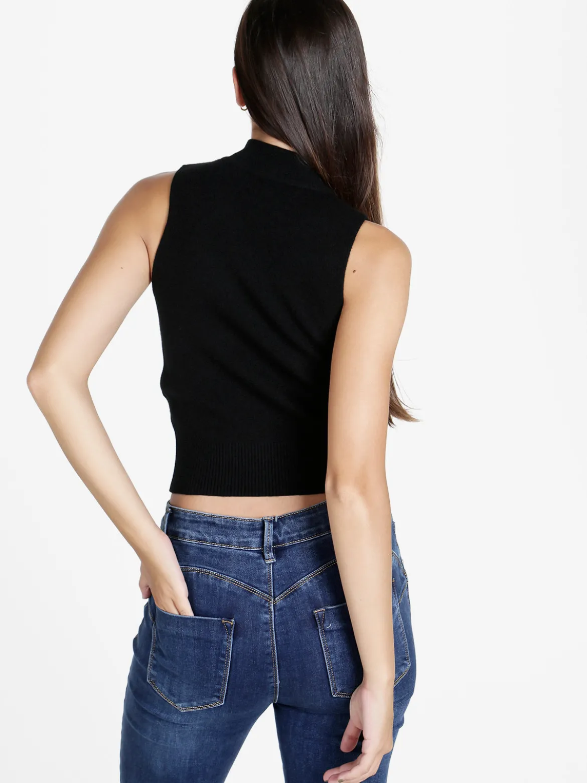 Solada Top donna smanicato in maglia