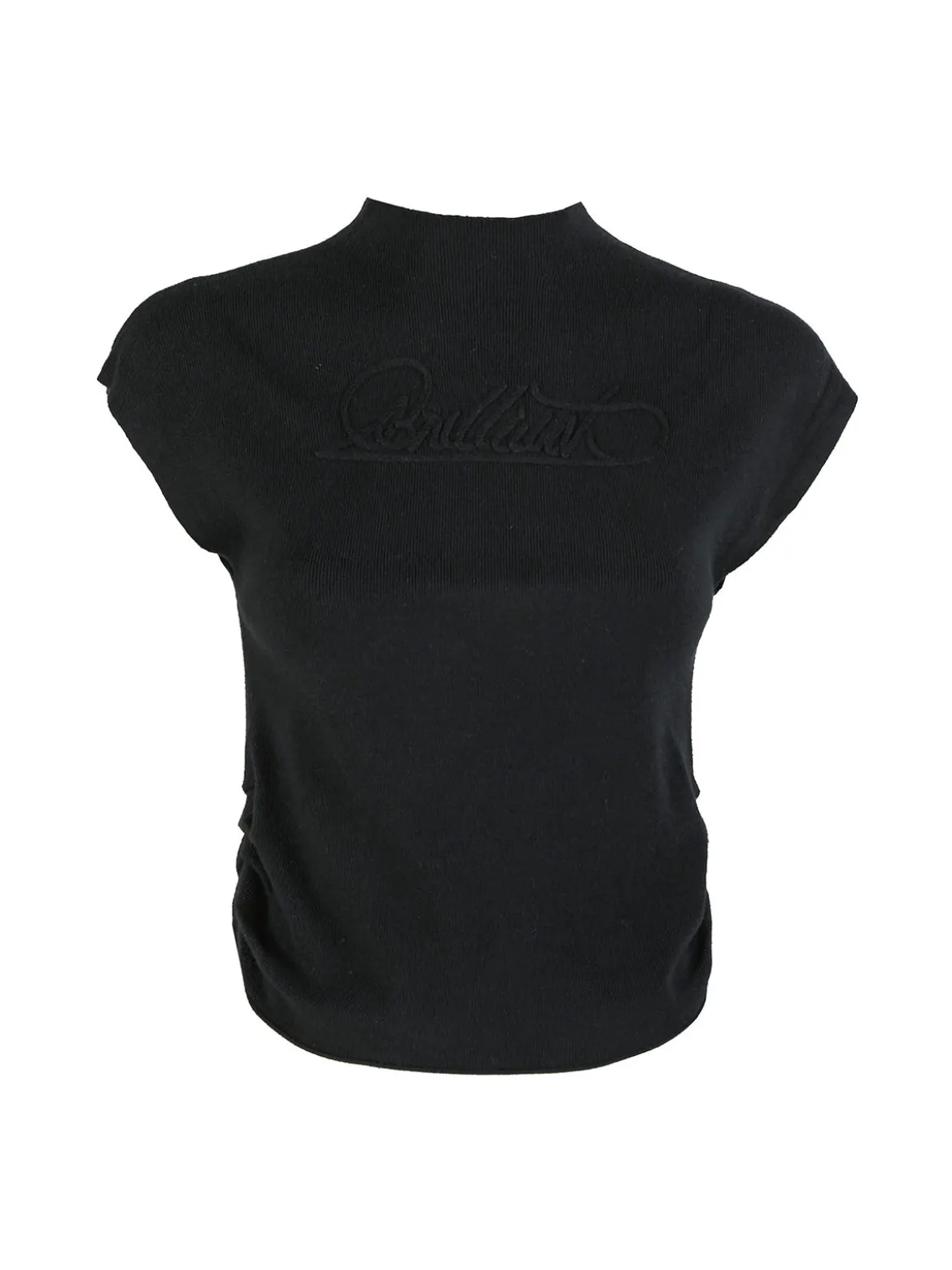 Solada Top donna smanicato in maglia - nero