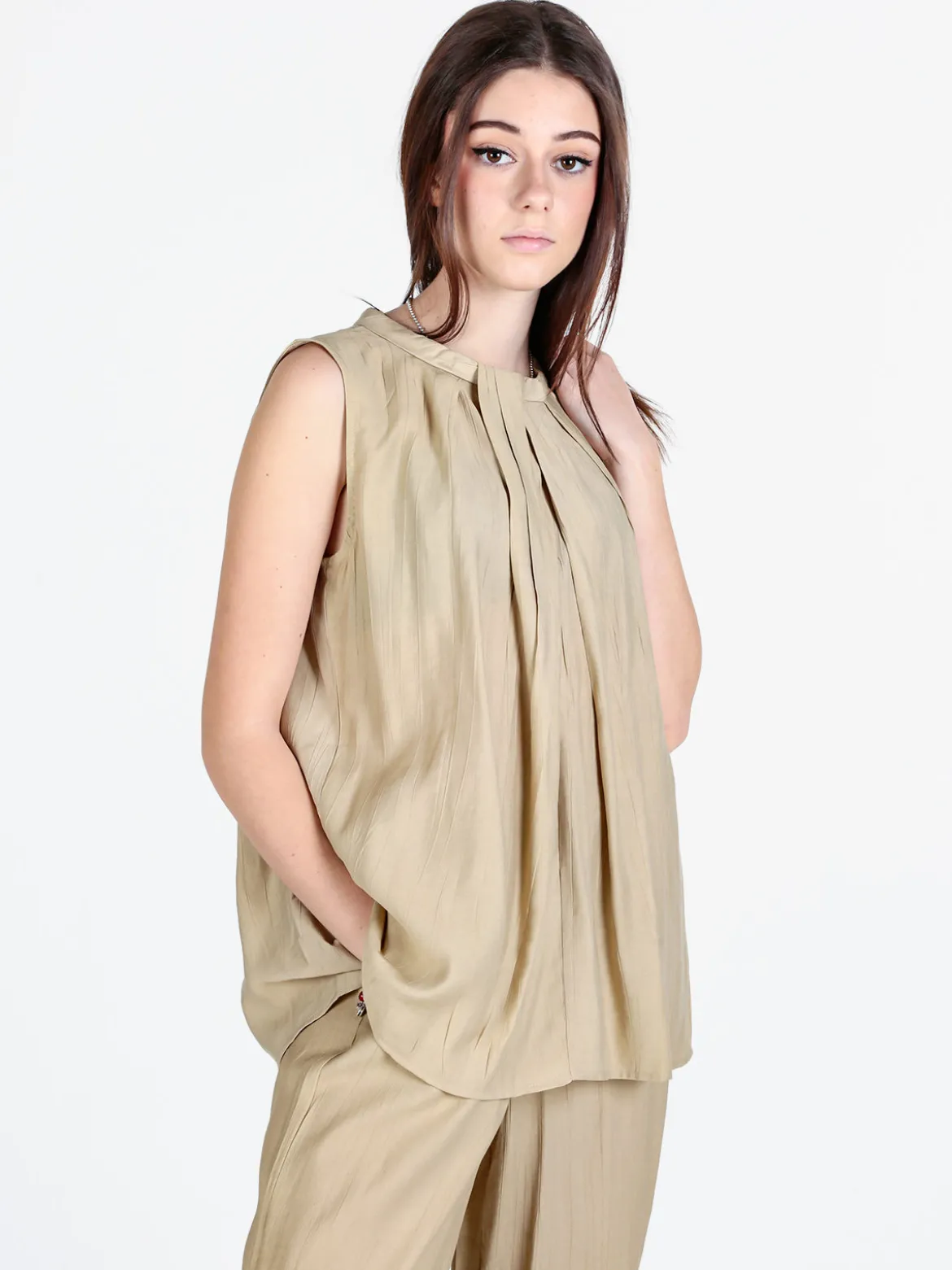 Solada Top donna smanicato oversize