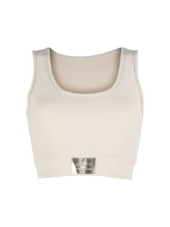 Solada Top donna sportivo a costine con coppe imbottite