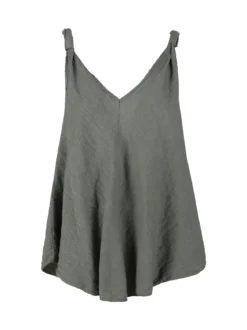 Solada Top donna svasato con scollo a V - militare