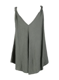 Solada Top donna svasato con scollo a V - militare