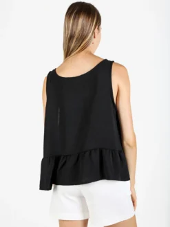 Solada Top donna tinta unita - nero