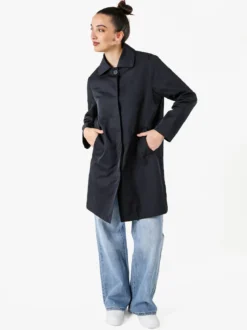 Solada Trench impermeabile da donna con bottoni - blu scuro