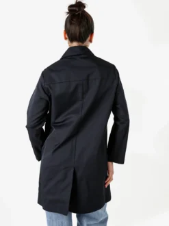 Solada Trench impermeabile da donna con bottoni - blu scuro