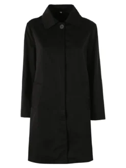 Solada Trench impermeabile da donna con bottoni - nero