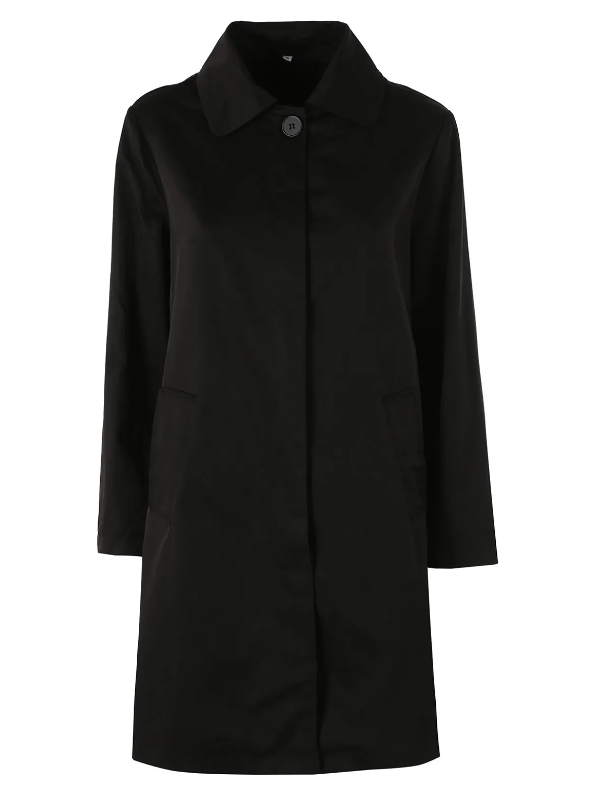 Solada Trench impermeabile da donna con bottoni - nero
