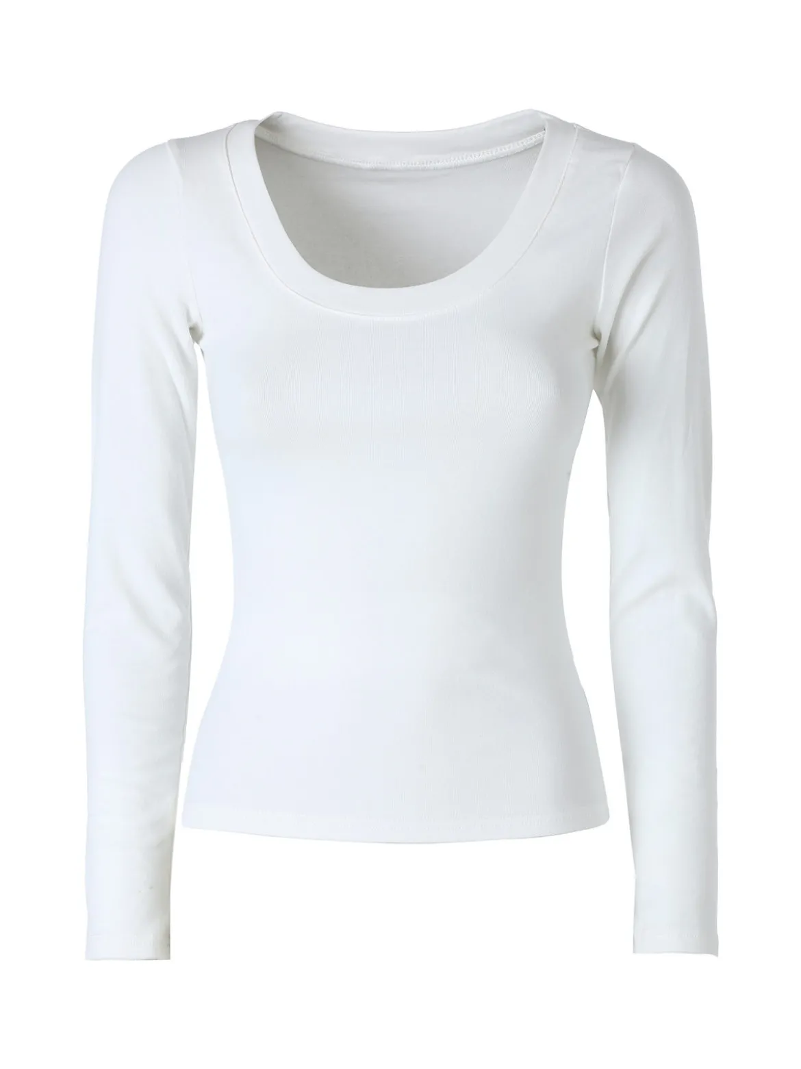 Solada T-shirt a maniche lunghe da donna in cotone - bianco