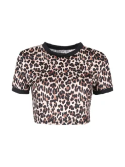 Solada T-shirt croppd da donna maculata